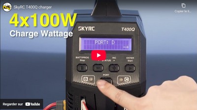 Vidéo Chargeur SkyRC T400Q Quattro.