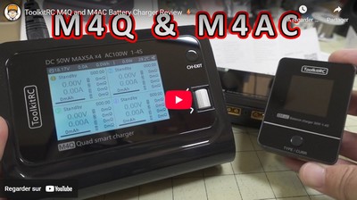 Vidéo Examen des chargeurs de batterie ToolkitRC M4Q et M4AC.