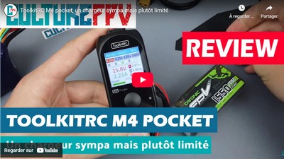 Vidéo ToolkitRC M4 pocket, un chargeur sympa mais plutôt limité.