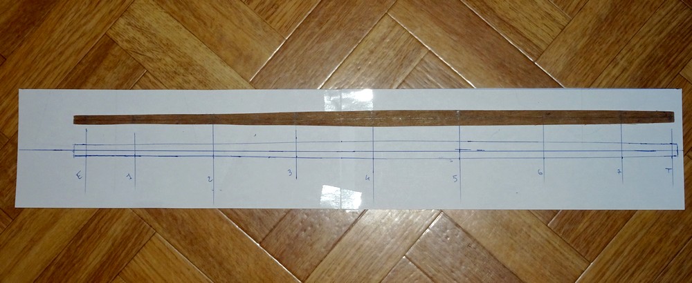 Tracage et découpage du bouchain de quille