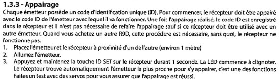 Méthode d'appairage