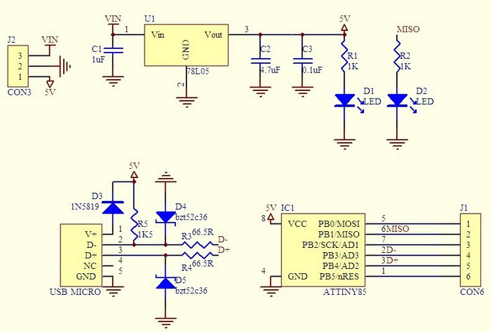 attiny85 usb