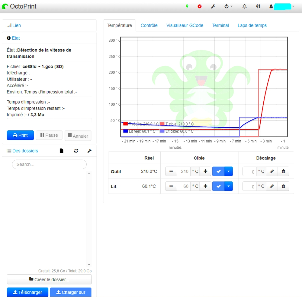 Octoprint pour surveiller mon imprimante