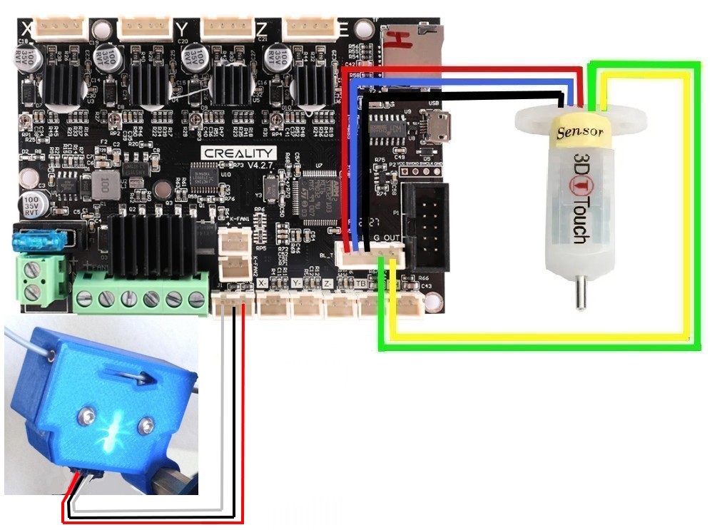 Raccordement capteur filament