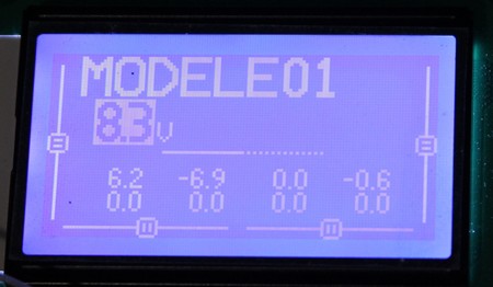 écran d'accueil du MODELE 01