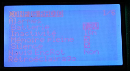 Première ballade dans les menus