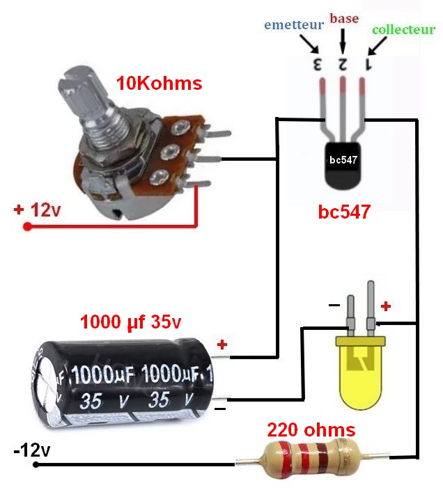 LED Flash simple à Transistor