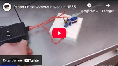 Piloter un servomoteur avec un NE555, sans Arduino::